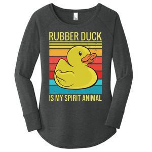 Rubber Duck Is My Spirit Animal I Duck Lover Women's Perfect Tri Tunic Long Sleeve Shirt