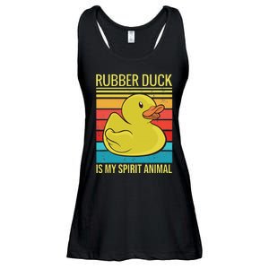 Rubber Duck Is My Spirit Animal I Duck Lover Ladies Essential Flowy Tank