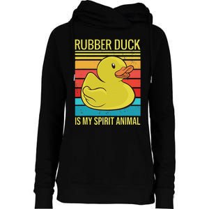 Rubber Duck Is My Spirit Animal I Duck Lover Womens Funnel Neck Pullover Hood