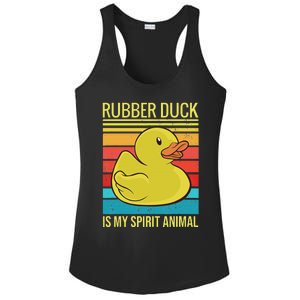 Rubber Duck Is My Spirit Animal I Duck Lover Ladies PosiCharge Competitor Racerback Tank