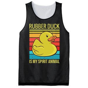 Rubber Duck Is My Spirit Animal I Duck Lover Mesh Reversible Basketball Jersey Tank