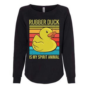 Rubber Duck Is My Spirit Animal I Duck Lover Womens California Wash Sweatshirt