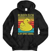 Rubber Duck Is My Spirit Animal I Duck Lover Tie Dye Hoodie