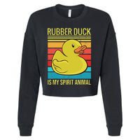 Rubber Duck Is My Spirit Animal I Duck Lover Cropped Pullover Crew