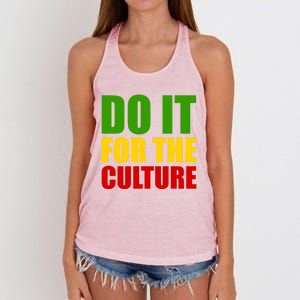 Rasta Do It For The Culture Jamaican Rastafarian Gift Women's Knotted Racerback Tank