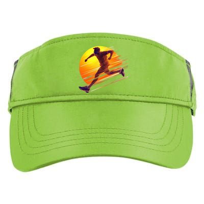 Running Dad In The Sunset Endless Trails And Golden Skies Great Gift Adult Drive Performance Visor