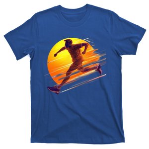 Running Dad In The Sunset Endless Trails And Golden Skies Great Gift T-Shirt