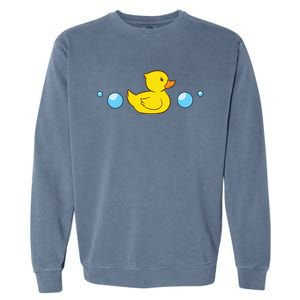 Rubber Duck In Water Love Rubber Ducks Gift Garment-Dyed Sweatshirt