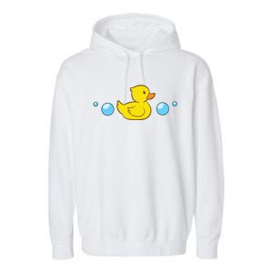 Rubber Duck In Water Love Rubber Ducks Gift Garment-Dyed Fleece Hoodie