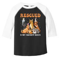 Rescued Dog Is My Favorite Breed Animals Rescue Dogs Lover Toddler Fine Jersey T-Shirt