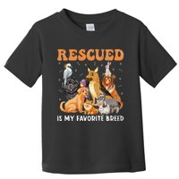 Rescued Dog Is My Favorite Breed Animals Rescue Dogs Lover Toddler T-Shirt