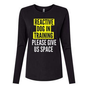 Reactive Dog In Training BOTH SIDES & Nervous Dog Owners Womens Cotton Relaxed Long Sleeve T-Shirt