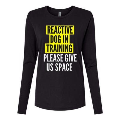 Reactive Dog In Training BOTH SIDES & Nervous Dog Owners Womens Cotton Relaxed Long Sleeve T-Shirt