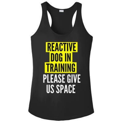 Reactive Dog In Training BOTH SIDES & Nervous Dog Owners Ladies PosiCharge Competitor Racerback Tank