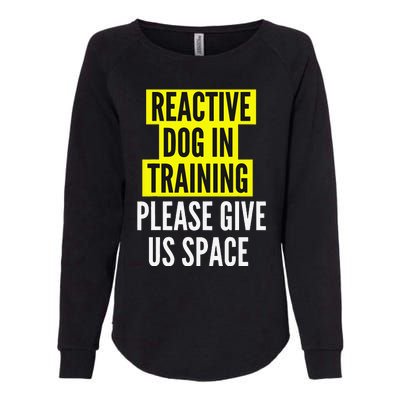 Reactive Dog In Training BOTH SIDES & Nervous Dog Owners Womens California Wash Sweatshirt