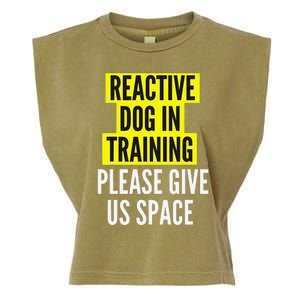 Reactive Dog In Training BOTH SIDES & Nervous Dog Owners Garment-Dyed Women's Muscle Tee