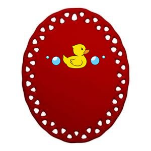 Rubber Duck In Water Love Rubber Ducks Gift Ceramic Oval Ornament