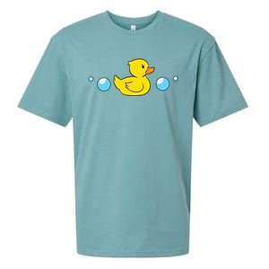 Rubber Duck In Water Love Rubber Ducks Gift Sueded Cloud Jersey T-Shirt