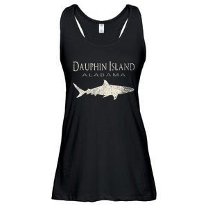 Retro Dauphin Island AL Shark Ladies Essential Flowy Tank