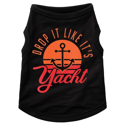 Retro Drop It Likes Its Yacht Funny Sailing Doggie Tank