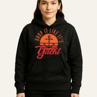 Retro Drop It Likes Its Yacht Funny Sailing Hoodie