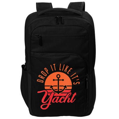 Retro Drop It Likes Its Yacht Funny Sailing Impact Tech Backpack