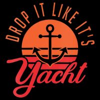 Retro Drop It Likes Its Yacht Funny Sailing Bucket Hat