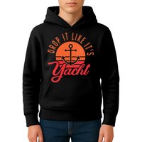 Retro Drop It Likes Its Yacht Funny Sailing Kids Hoodie