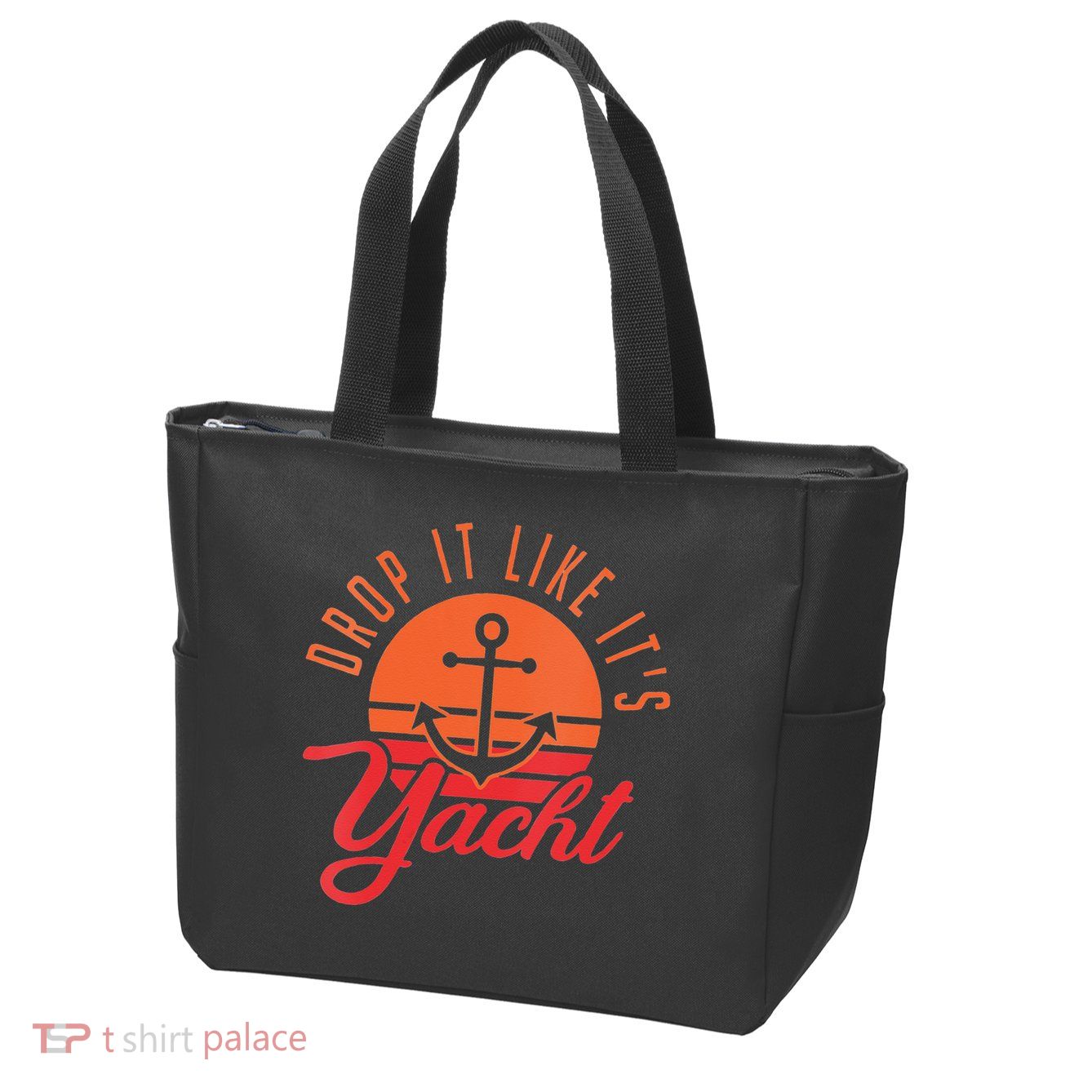 Retro Drop It Likes Its Yacht Funny Sailing Zip Tote Bag