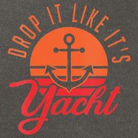 Retro Drop It Likes Its Yacht Funny Sailing Cotton Canvas Backpack