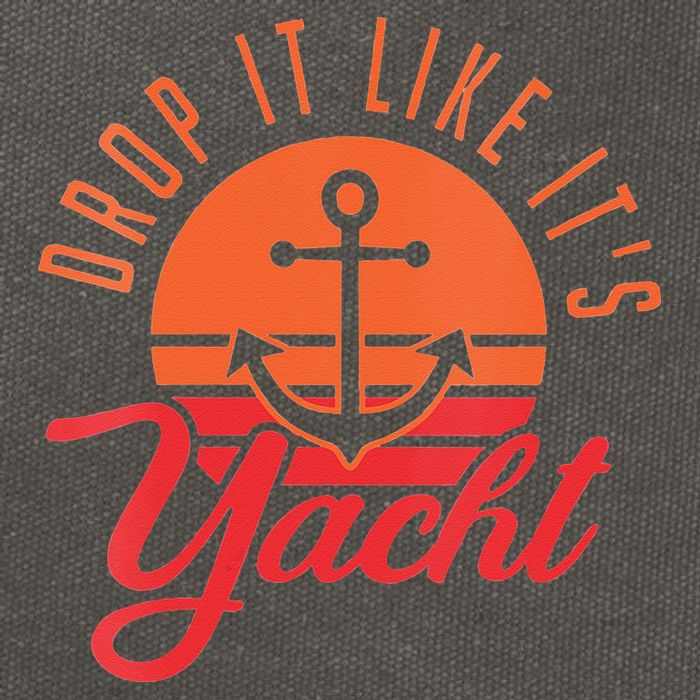 Retro Drop It Likes Its Yacht Funny Sailing Cotton Canvas Backpack