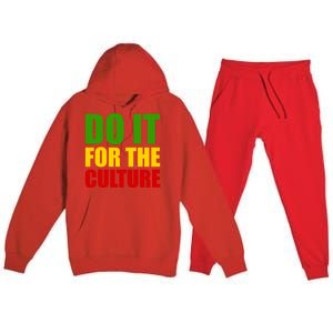 Rasta Do It For The Culture Jamaican Rastafarian Gift Premium Hooded Sweatsuit Set