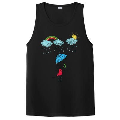 Rainbow Dreams In The Rain PosiCharge Competitor Tank