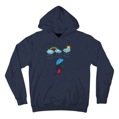 Rainbow Dreams In The Rain Tall Hoodie