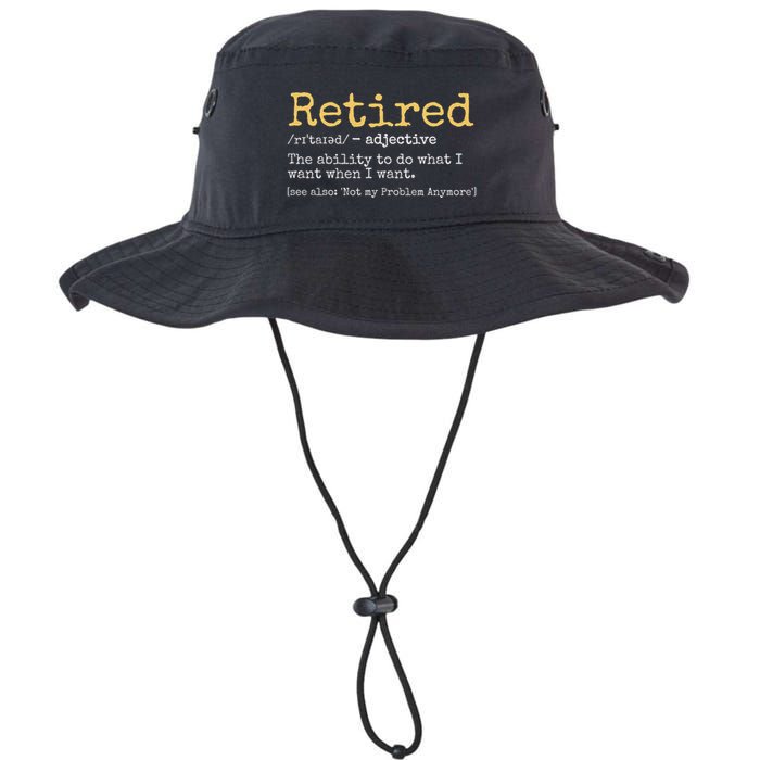 Retiremement Definition: I Do What I Want When I Want Not My Problem Anymore Legacy Cool Fit Booney Bucket Hat
