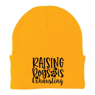 Raising Dogs Is Exhausting Knit Cap Winter Beanie