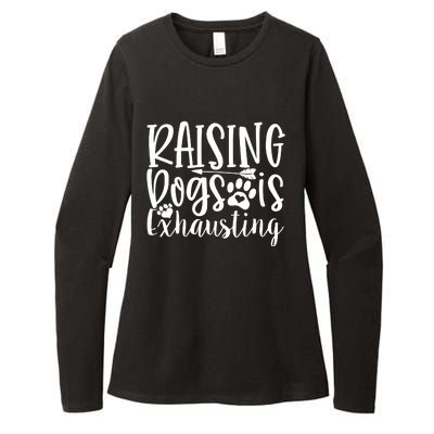 Raising Dogs Is Exhausting Womens CVC Long Sleeve Shirt