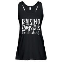 Raising Dogs Is Exhausting Ladies Essential Flowy Tank