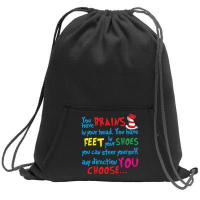 Reading Day Inspirational Teacher Reading Lover National Read Across America Sweatshirt Cinch Pack Bag