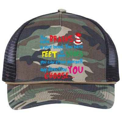 Reading Day Inspirational Teacher Reading Lover National Read Across America Retro Rope Trucker Hat Cap