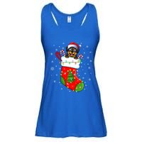 Rottweiler Dog In Christmas Sock Funny Santa Rottweiler Xmas Cool Gift Ladies Essential Flowy Tank