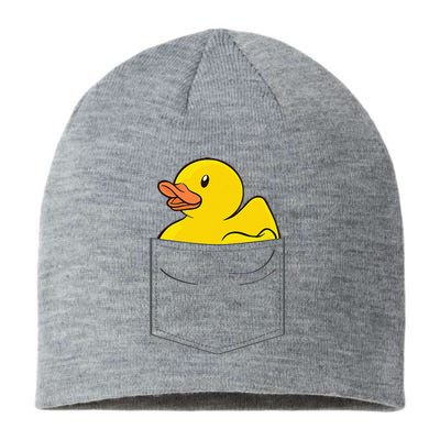 Rubber Duck In Pocket Rubber Duckie Sustainable Beanie