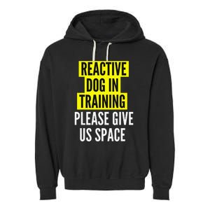 Reactive Dog In Training & Nervous Dog Owners BOTH SIDES Garment-Dyed Fleece Hoodie