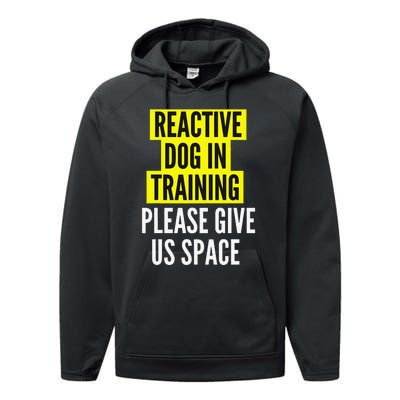 Reactive Dog In Training & Nervous Dog Owners BOTH SIDES Performance Fleece Hoodie