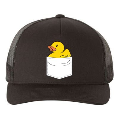 Rubber Duck In Pocket Rubber Duckie Yupoong Adult 5-Panel Trucker Hat