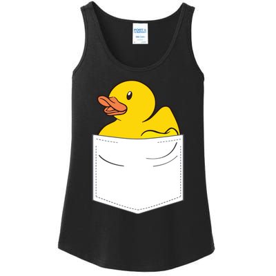 Rubber Duck In Pocket Rubber Duckie Ladies Essential Tank