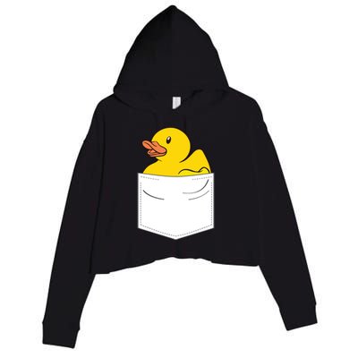 Rubber Duck In Pocket Rubber Duckie Crop Fleece Hoodie