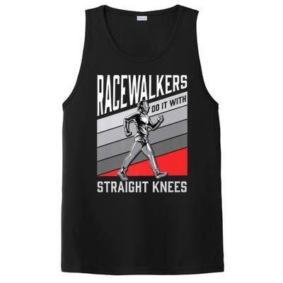 Racewalkers Do It With Straight Knees Meaningful Gift National Walking Day Meani PosiCharge Competitor Tank