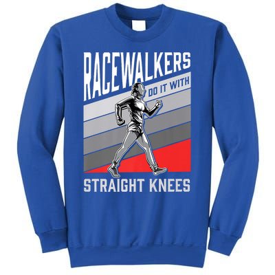 Racewalkers Do It With Straight Knees Meaningful Gift National Walking Day Meani Sweatshirt