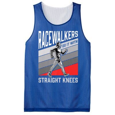 Racewalkers Do It With Straight Knees Meaningful Gift National Walking Day Meani Mesh Reversible Basketball Jersey Tank